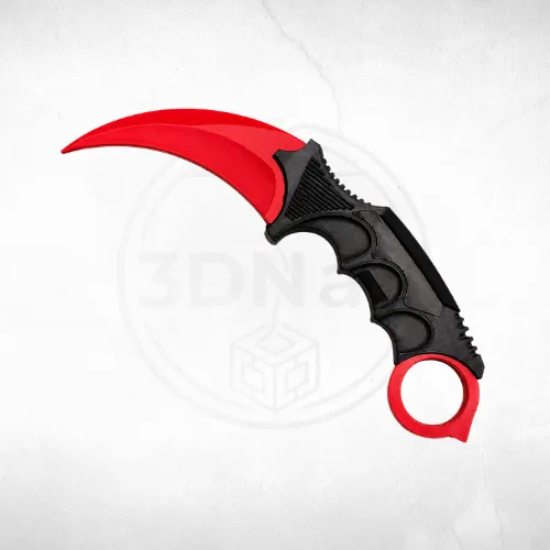 Karambit Vermelha - Faca Decorativa thumbnail 2