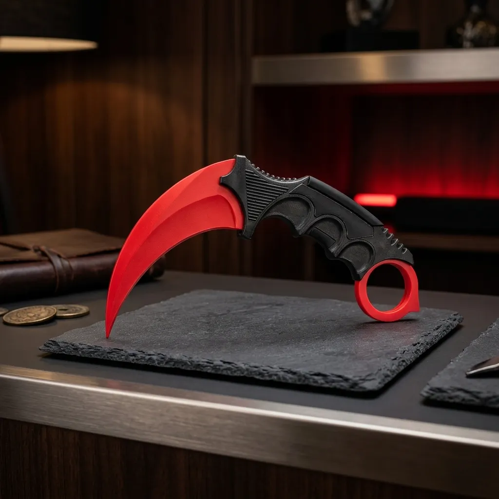 Karambit Vermelha - Faca Decorativa