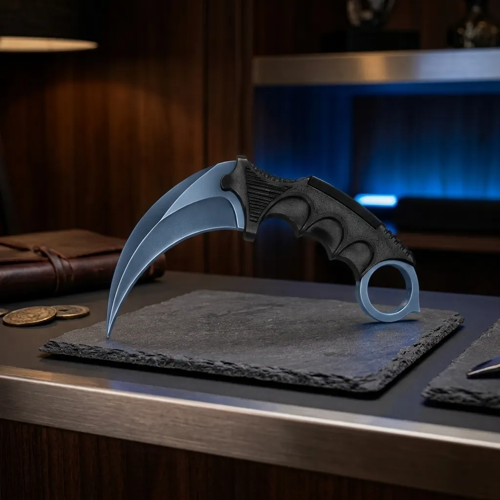 Karambit Aço Azul - Faca Decorativa thumbnail 1